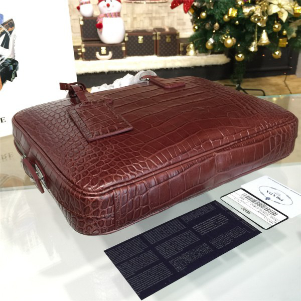 Pra*a leather briefcase 4206 36cm x 5.5cm x 28cm