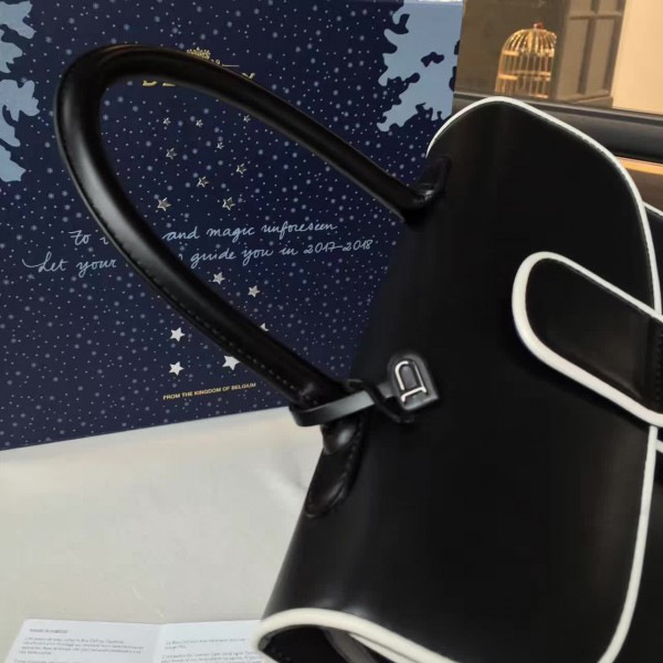 Delvaux mm brillant satchel smooth leather black 1466 28cm x 14cm x 21cm
