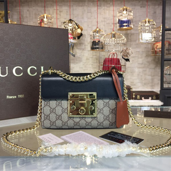 Gvc*1 gg leather padlock cohotbag 2170