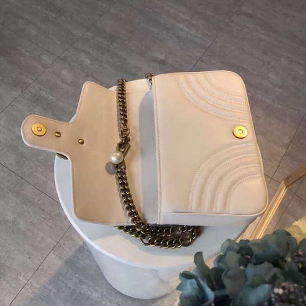 Gvc*1 marmont bag white  2635 21.5*18*5cm