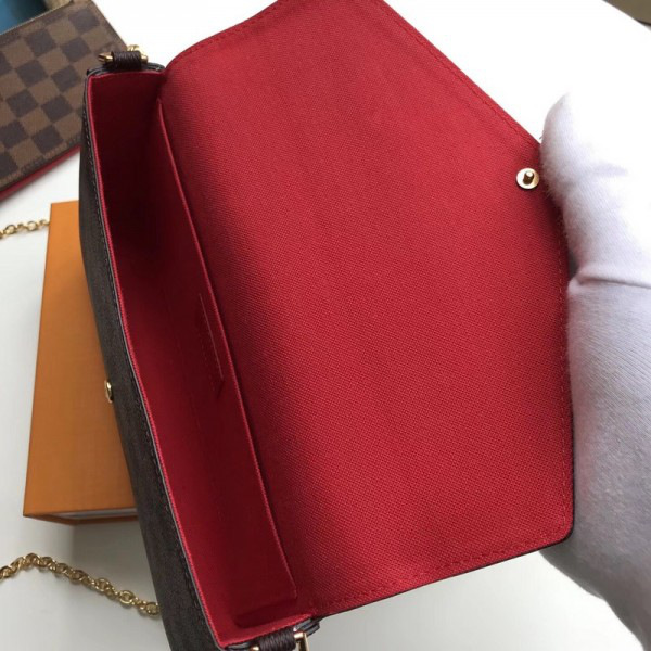 l0vis Vvtt0n pochette cohotbag felicie damier ebène canvas n63032