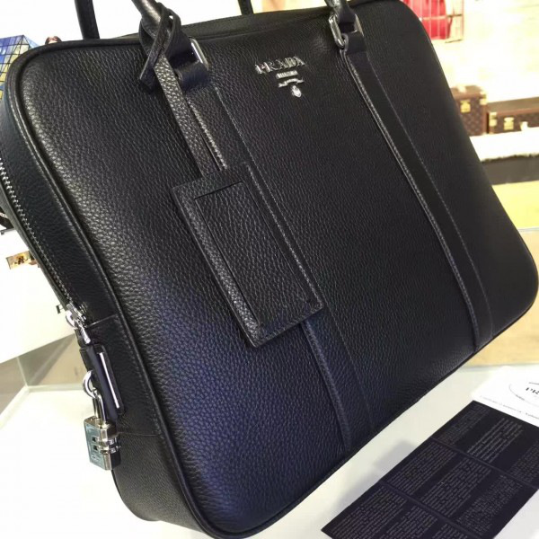 Pra*a leather briefcase 4197 36cm x 28 cm x 7cm