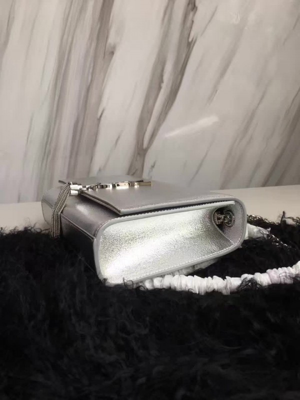 Y51 kate cain wallet with tassel in crinkled metallic leather cohotbag 5003