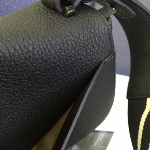 Delvaux calfskin mini le mutin saddle bag black 1499 20cm x 7.5cm x 16cm