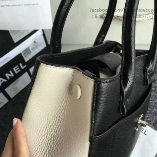 Ch**el calfskin large shopping bag black