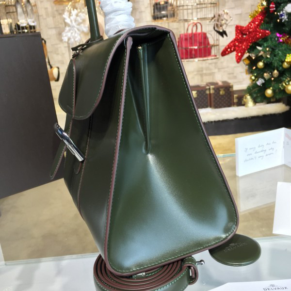 Delvaux mm brillant satchel green 1505 28cm x 11cm x 22cm