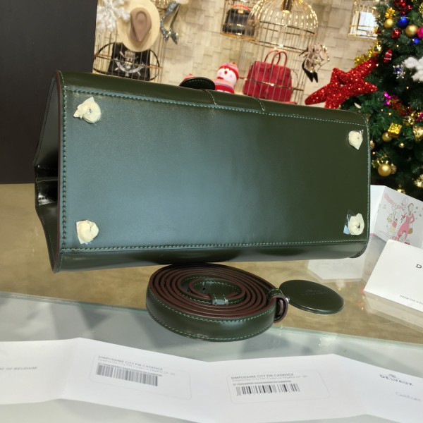 Delvaux mm brillant satchel green 1505 28cm x 11cm x 22cm
