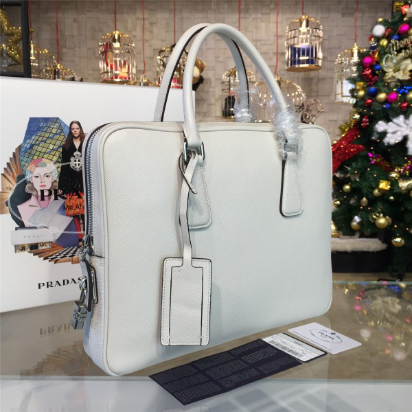 Pra*a leather briefcase 4221 37cm x 5.5cm x 29cm