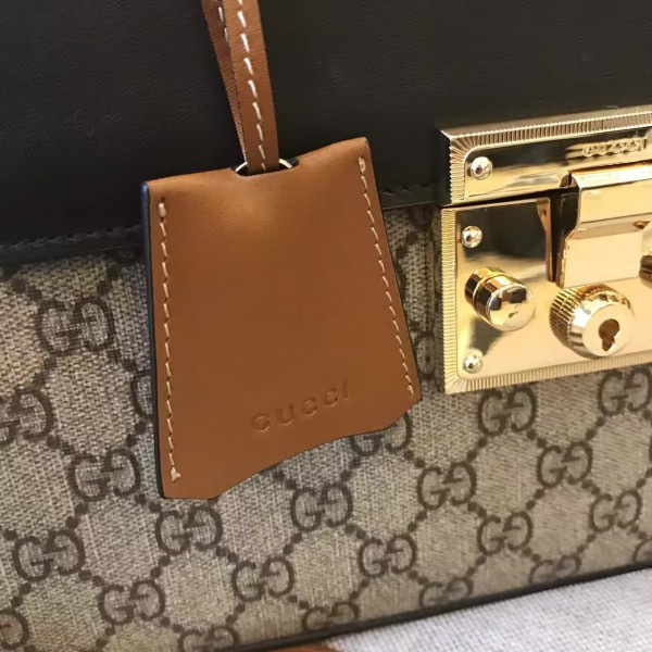 Gvc*1 gg leather padlock 2392 28cm x 19cm x 11cm