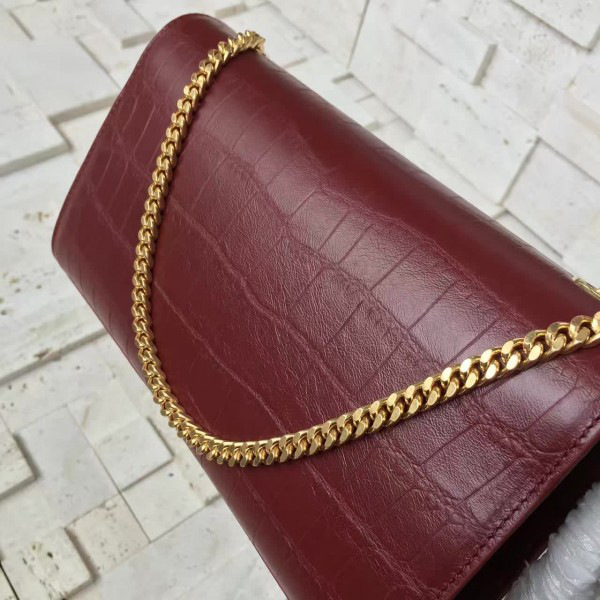 Y51 monogram kate in embossed crocodile shiny leather cohotbag 4765