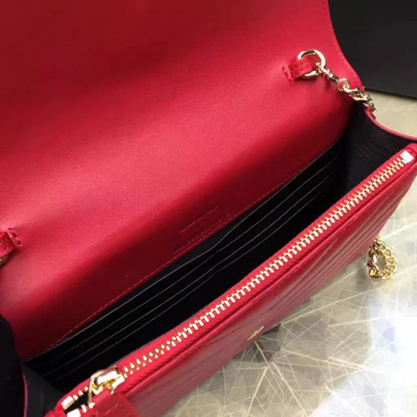 Y51 gold monogram college red 5072 19cm x 11.5cm x 4cm