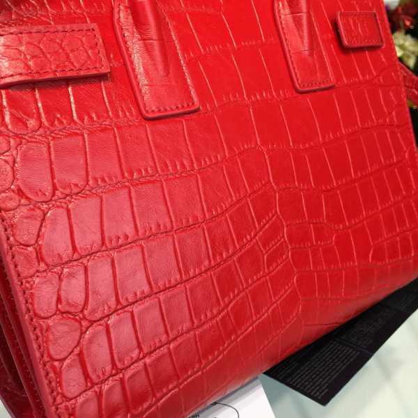 Y51 sac de jour crocodile embossed shiny leather cohotbag 4737