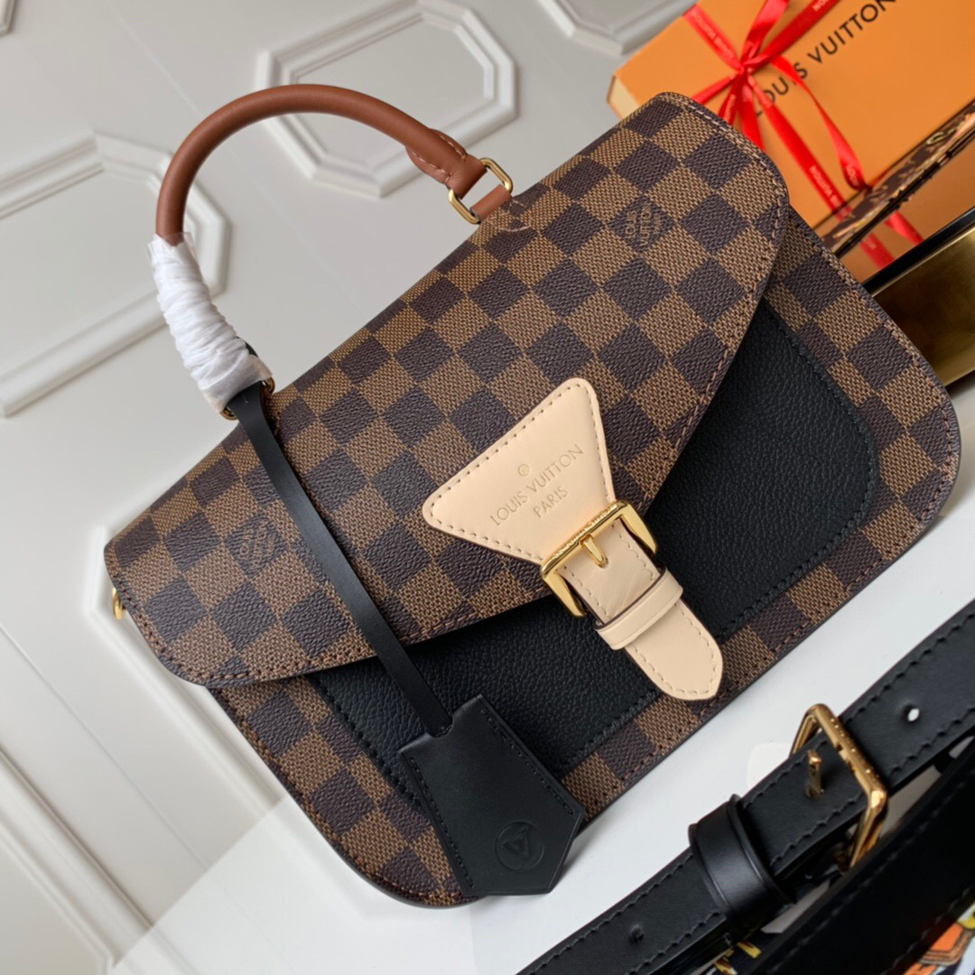 LV original single handbag crossbody handbag fusion black 25CM
