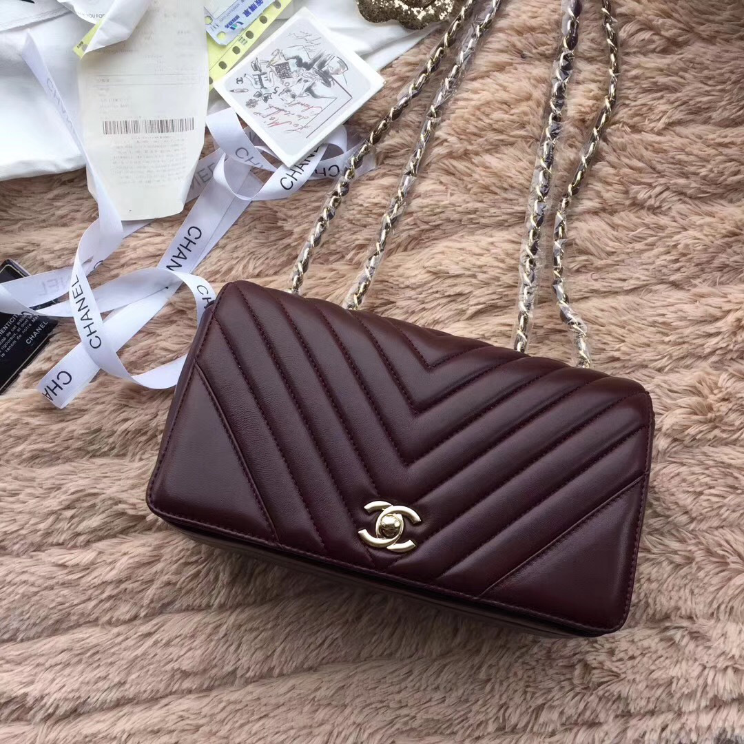 Ch**el original single bag wine red 24cm