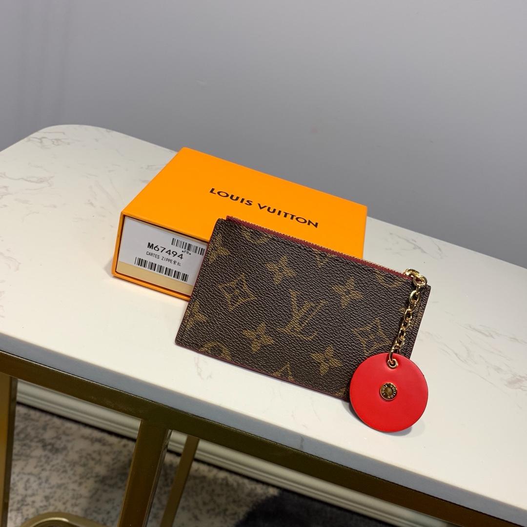 Lv zipper clip monogram canvas 03 13.0x 7.5x 0.4 cm
