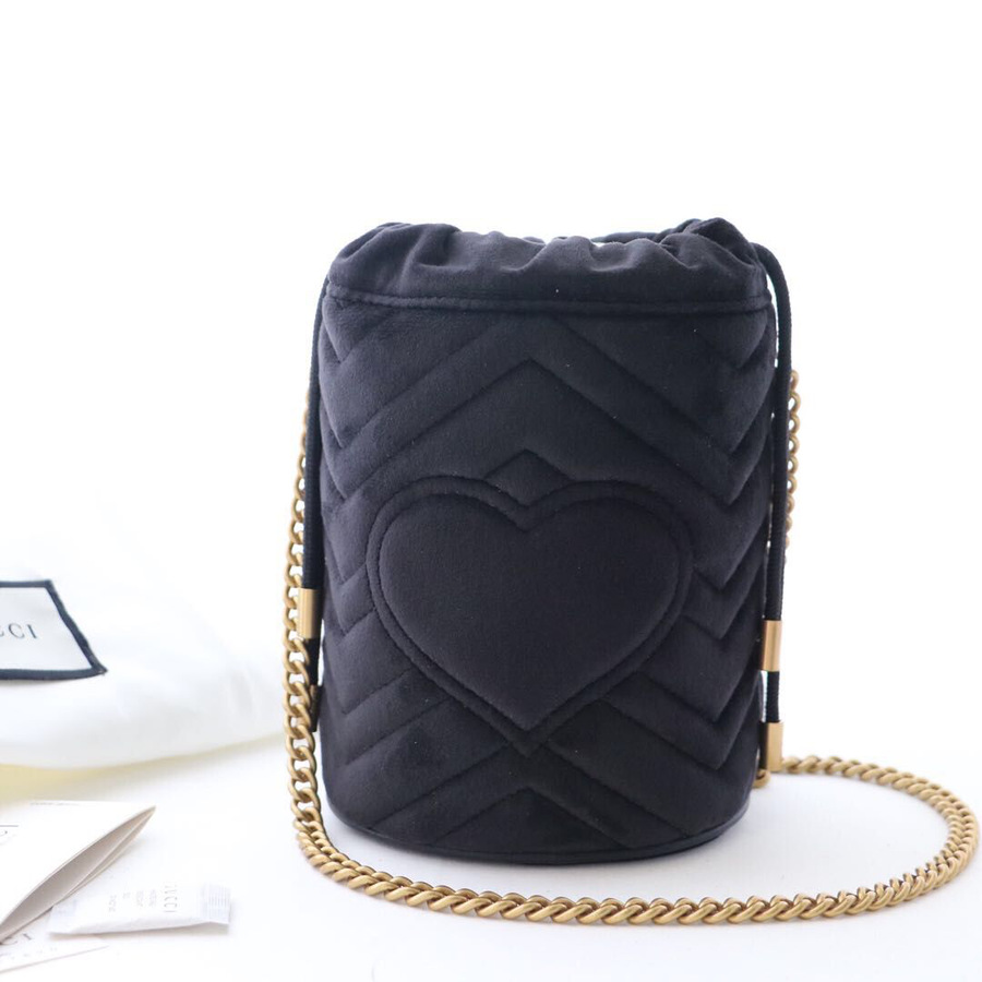 Gvc*1 black gg marmont gold vuckle leather 14cm