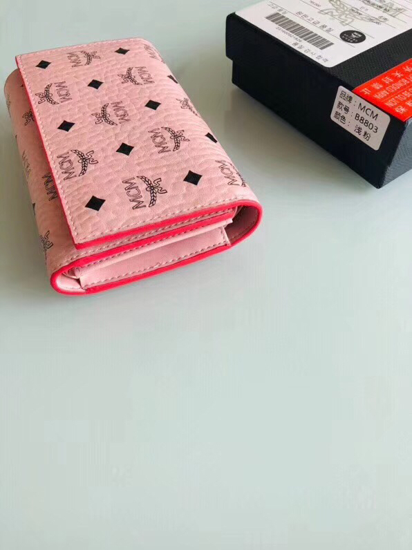 MCM wallet b8803 pink  14.5*9.3cm