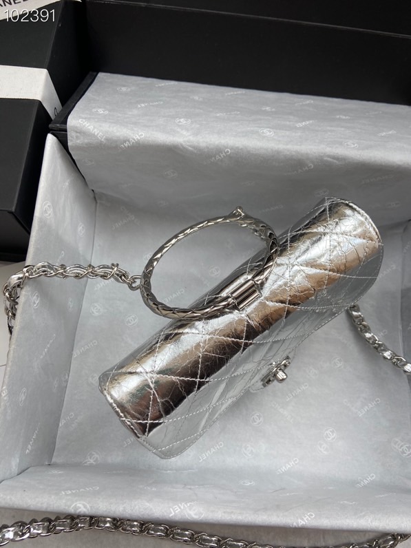 Ch**el handbag silver 18 x 5 x 11cm