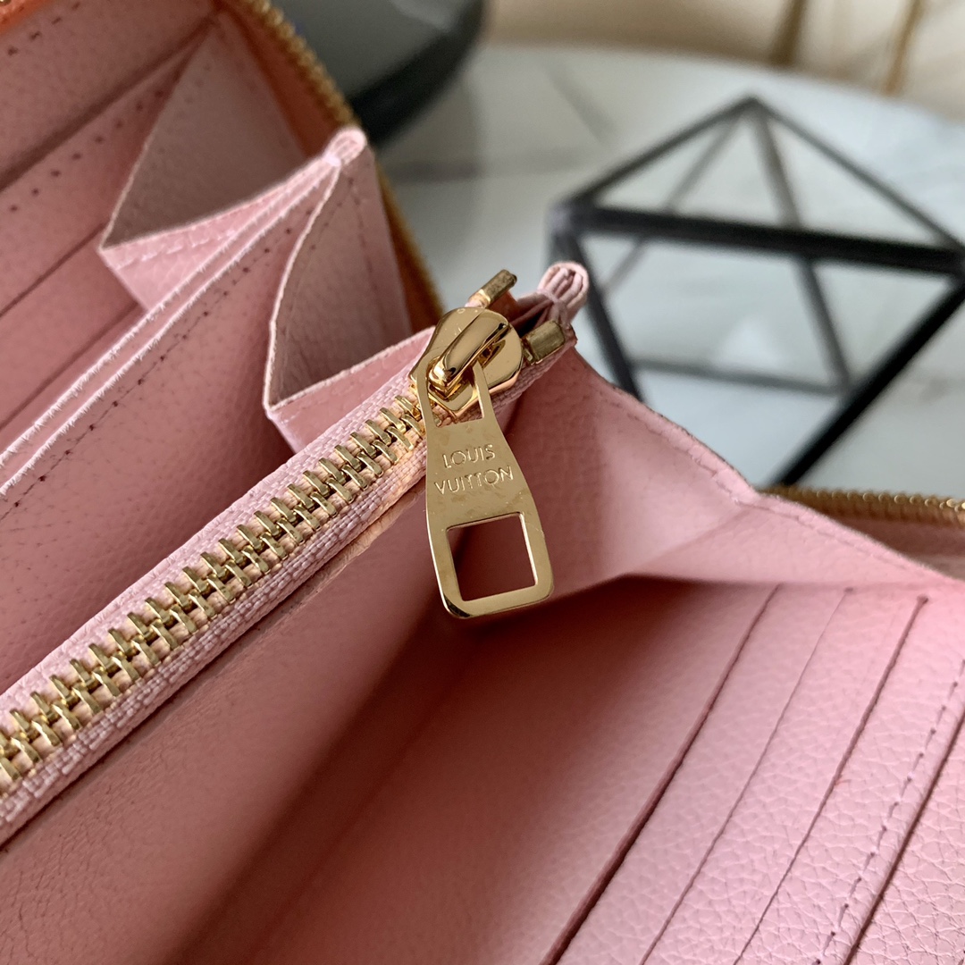 l0vis Vvtt0n by the pool zippy wallet monogram empreinte in rose m80403 19.5 x 10.5 x 2.5 cm