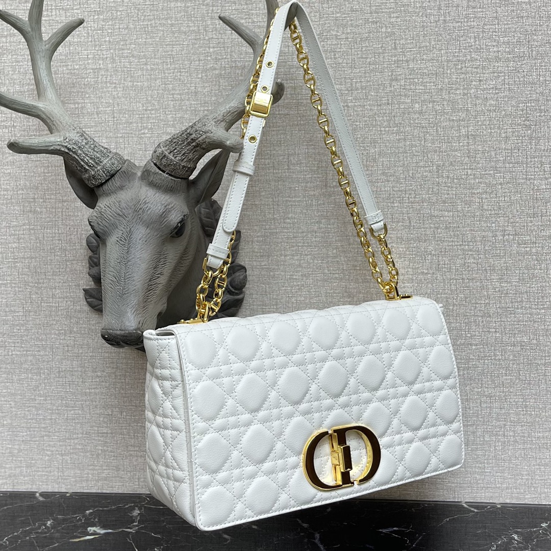 d10r large caro bag ivory S*pple cannage calfskin m9243uwhc 28 × 17 × 9 cm
