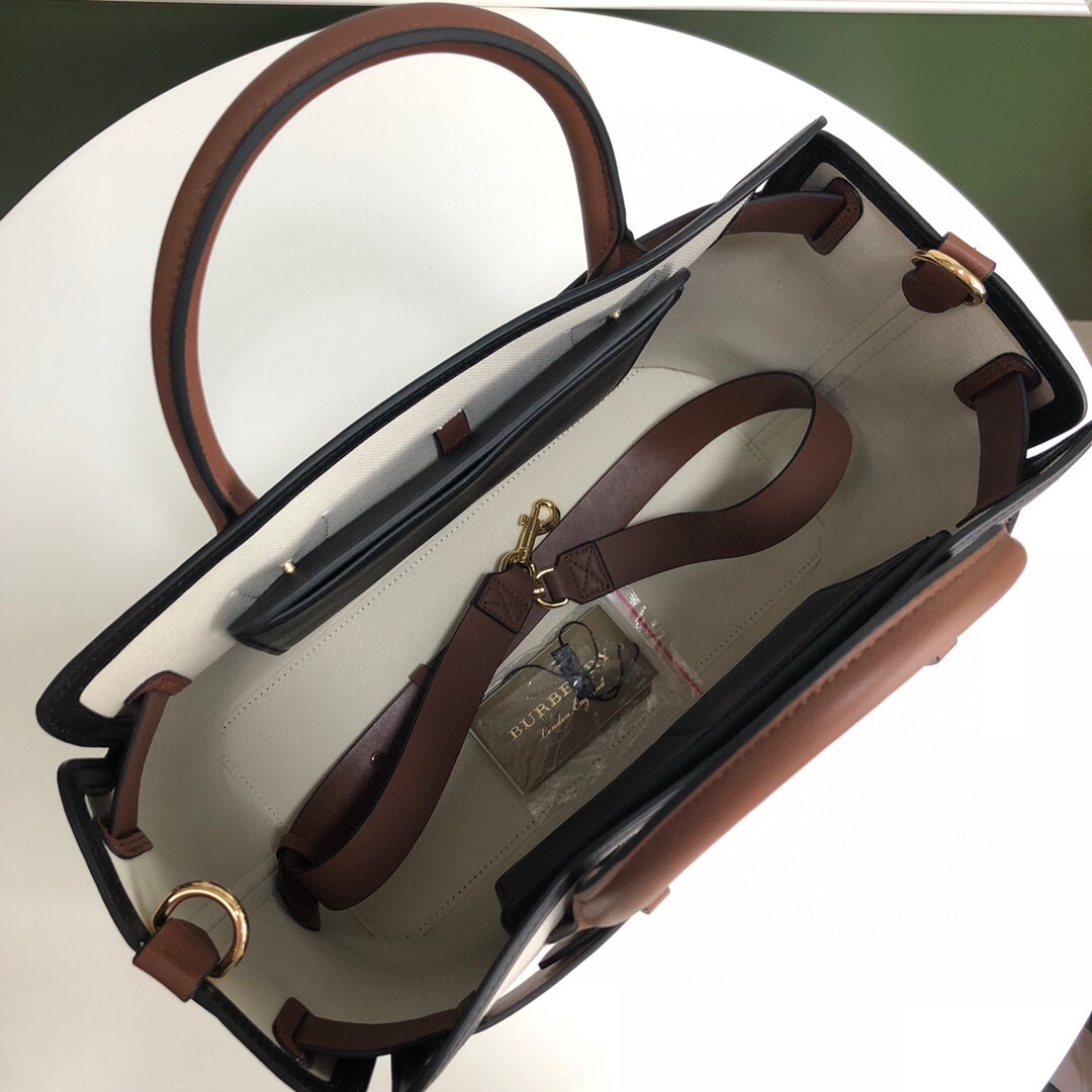 Bv*b*rry the belt medium tote bag in brown/black 40 x 20 x 39cm