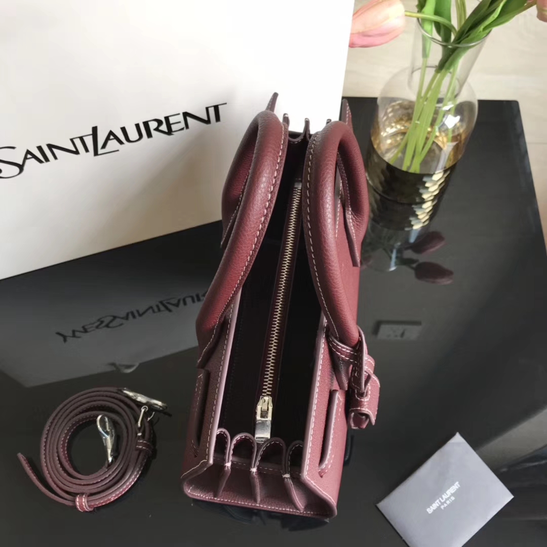 Y51 classic sac de jour baby in grained leather opyum red 421863 26 x 20.5 x 12.5 cm