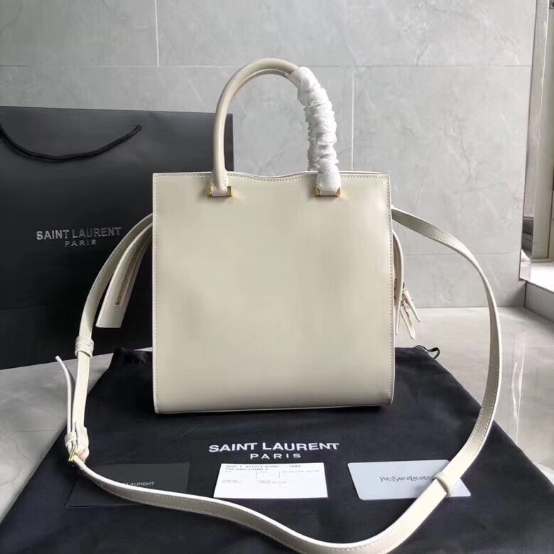 Y51 uptown small tote in grain de poudre embossed leather 5612031ka0j9207 23 x 23 x 11cm