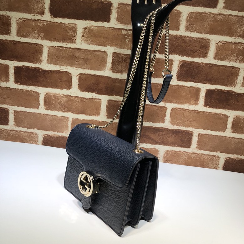 Gvc*1 marmont icon gg interlocking small dark blue 510304 20 x 15 x 7.5 cm