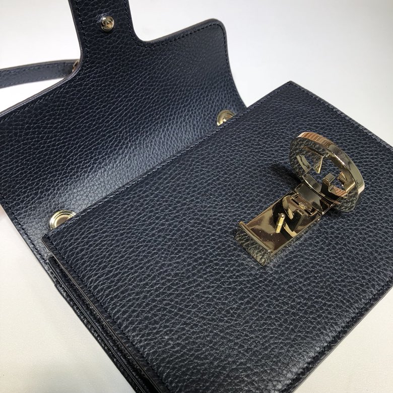 Gvc*1 marmont icon gg interlocking small dark blue 510304 20 x 15 x 7.5 cm