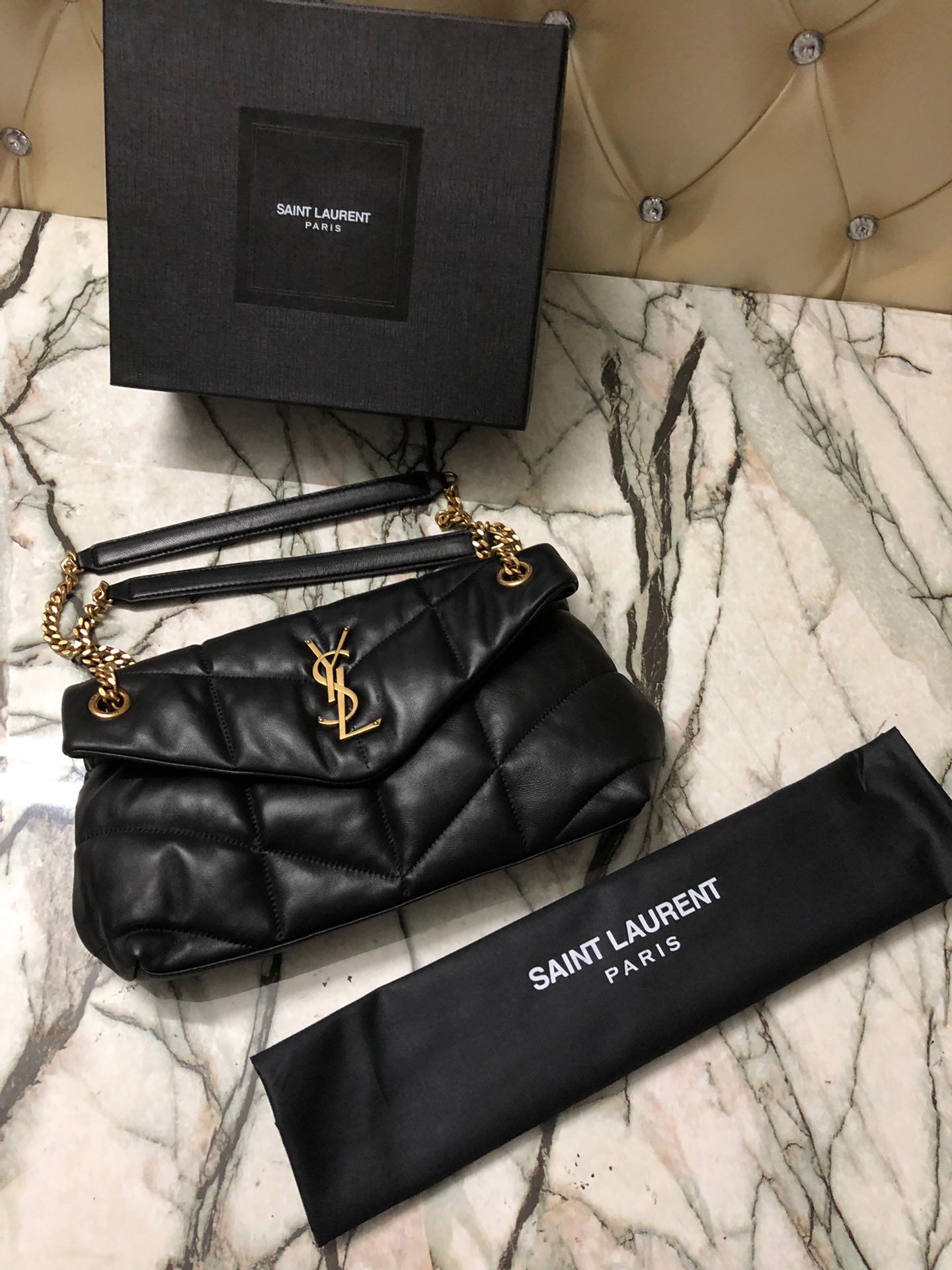 Y51 puffer small bag in quilted lambskin black 5774761 29 x 17 x 11 cm