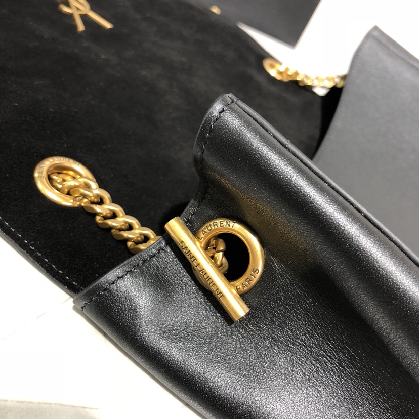 Y51 kate reversible medium in suede and smooth leather bag black 553804 28.5 x 20 x 6 cm