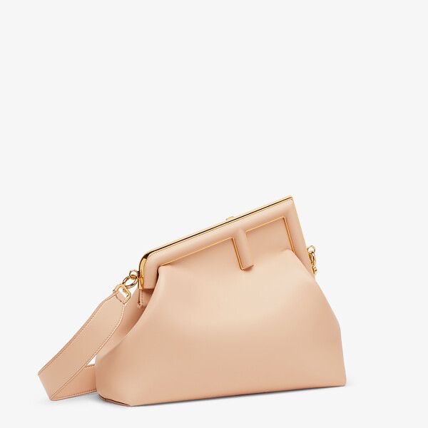 F**di first medium pink leather bag 8bp127abve 32 × 23 × 15 cm