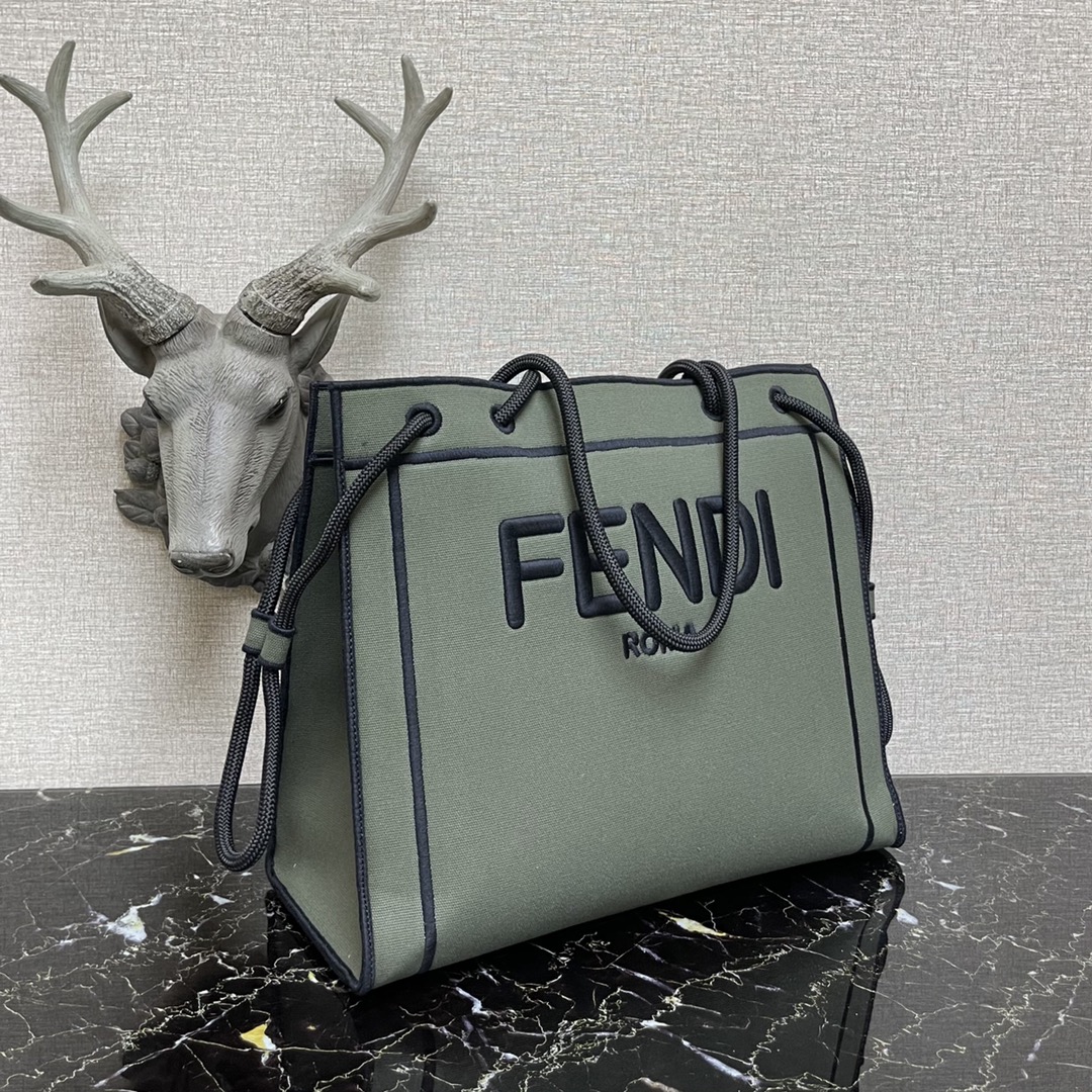 F**di medium roma tote bag gray 8bh380aei1