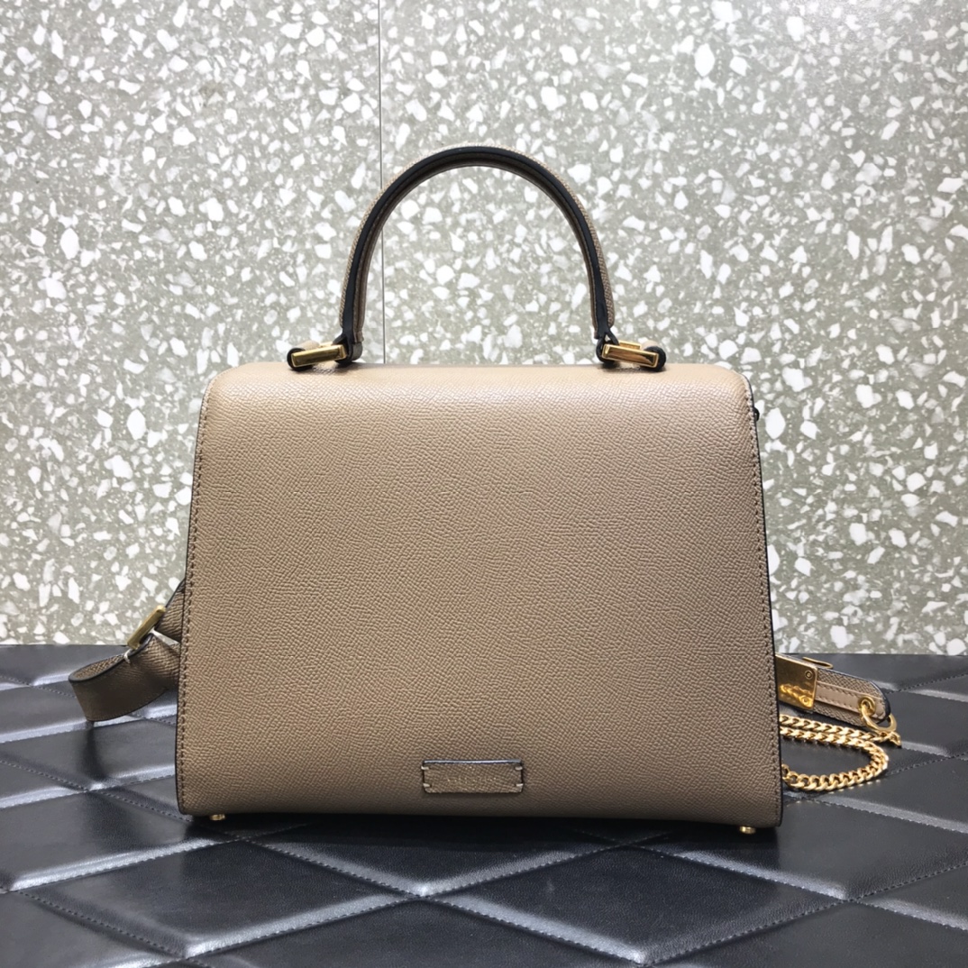 Va1e*ntin0 small vsling grainy calfskin handbag grey zw2b0f 25.5 x 12 x 19 cm