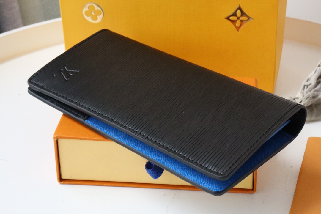 l0vis Vvtt0n brazza wallet epi leather black m80788 10 x 19 x 2 cm
