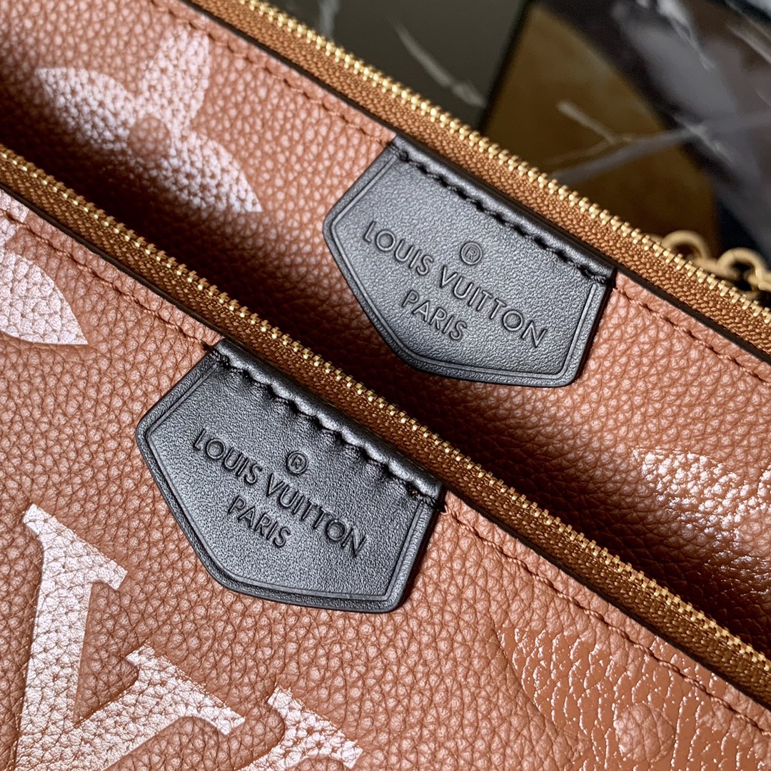 l0vis Vvtt0n multi pochette accessoires monogram empreinte leather caramel m45839 23.5 × 13 × 4.5 cm