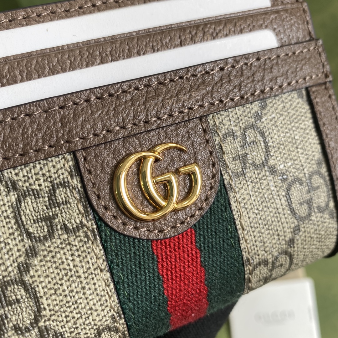 Gvc*1 ophidia gg card case wallet beige 658552 11.5 x 8.5 x 3cm