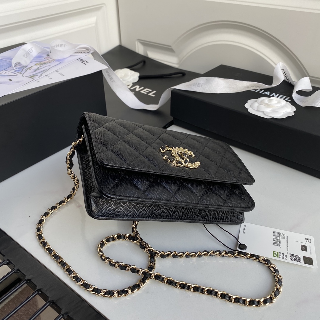 Ch**el Ch**el 19 wallet oon chain v2 black ap1794 19cm