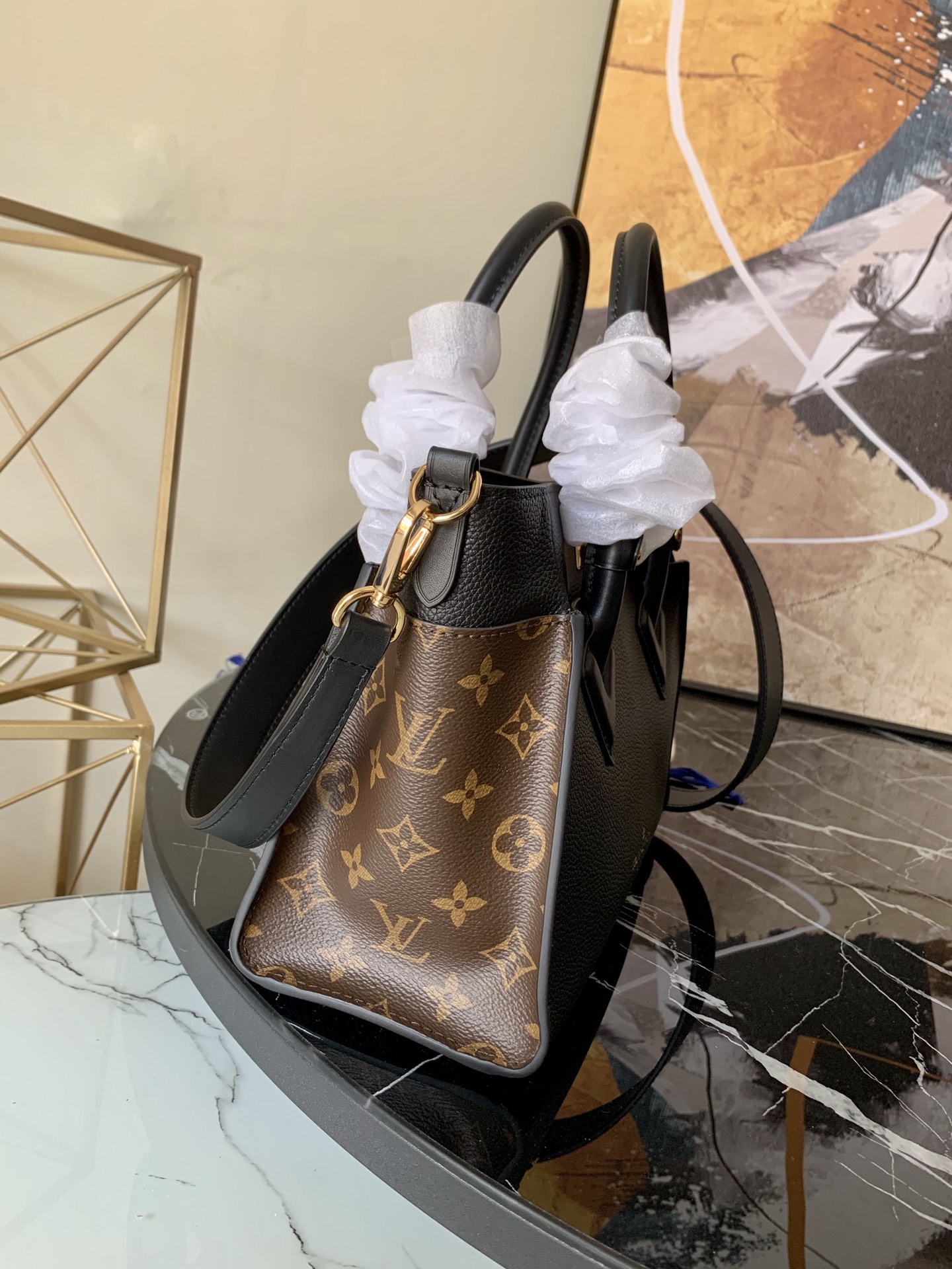 l0vis Vvtt0n on my side pm monogram canvas black m57728 25 x 20 x 12cm
