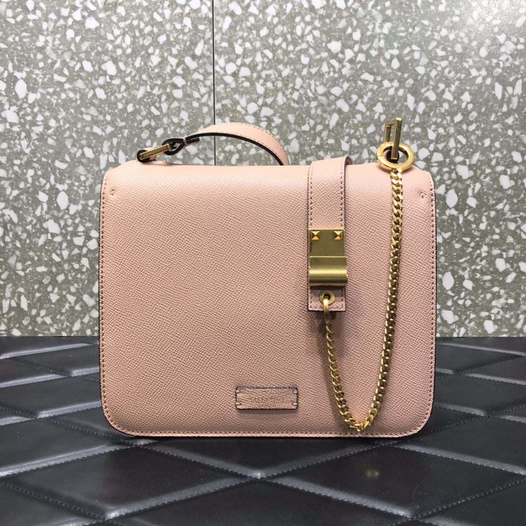 Va1e*ntin0 vsling grainy calfskin shoulder bag pink vw2b0f00 22 x 11 x 17 cm