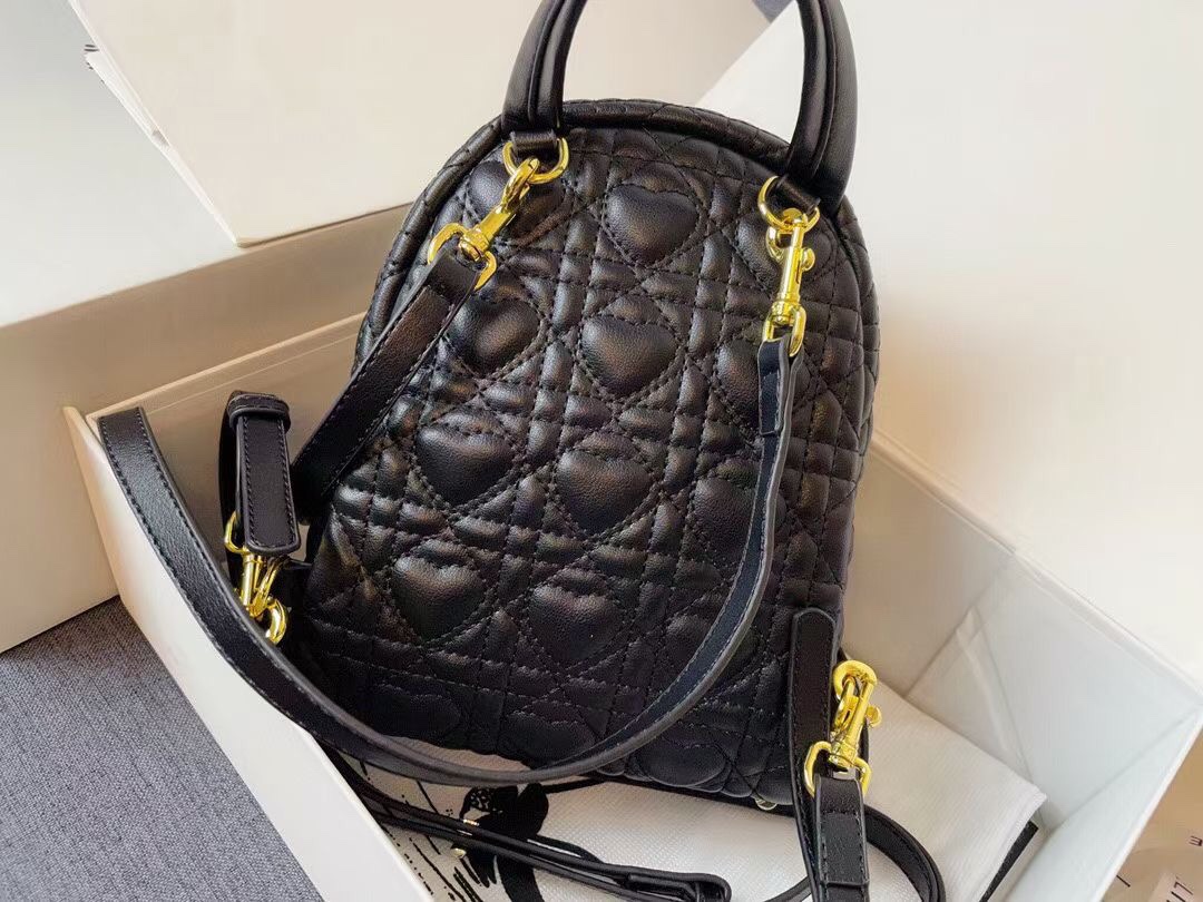 D10r mini D10ramour D10r backpack cannage lambskin with heart motif black m9222 16 x 21 x 8.5 cm