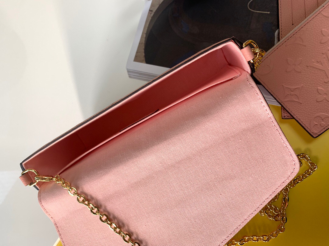 l0vis Vvtt0n fÉlicie pochette monogram empreinte leather rose pudre m67856 21 x 12 x 3 cm