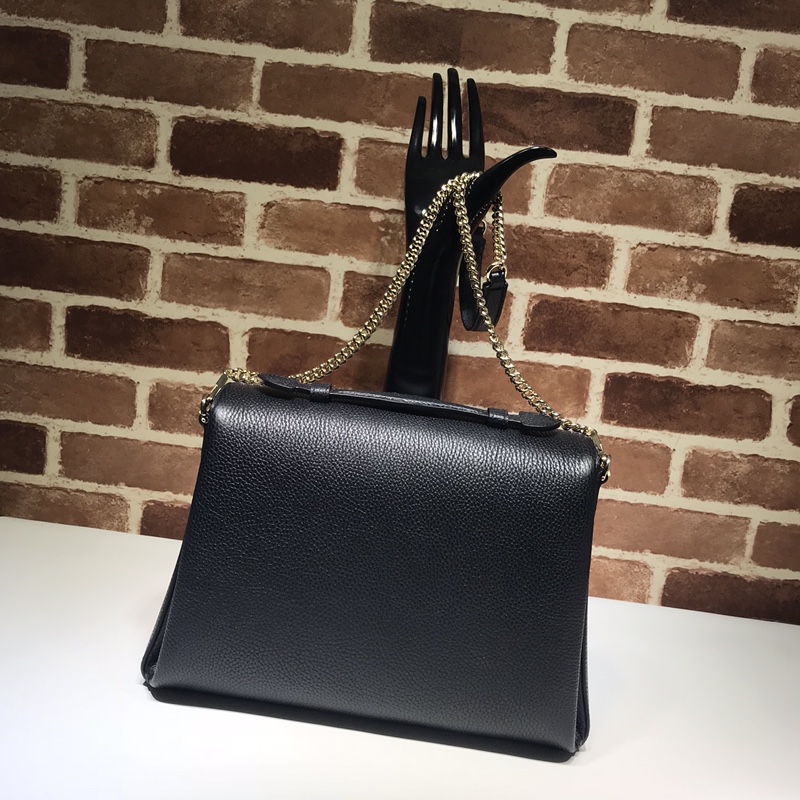 Gvc*1 large interlocking gg shoulder bag black 510306 32 x 20 x 12 cm