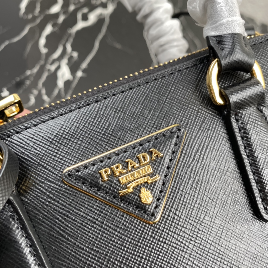 Pra*a micro galleria saffiano leather bag black 1ba906 20 x 15 x 9.5 cm