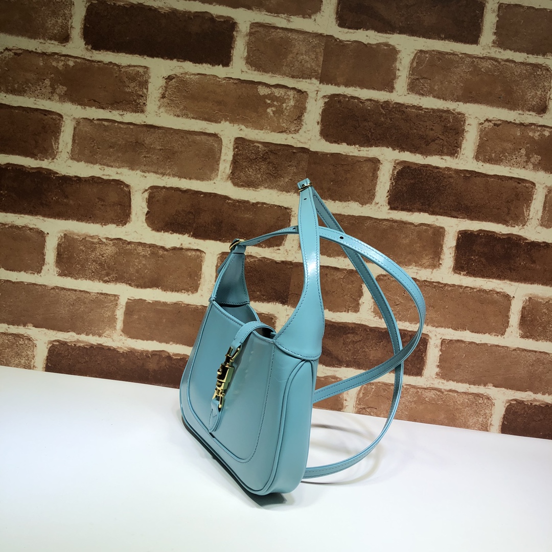 Gvc*1 mini jackie 1961 shoulder bag leather blue 637091 19 x 13 x 3 cm