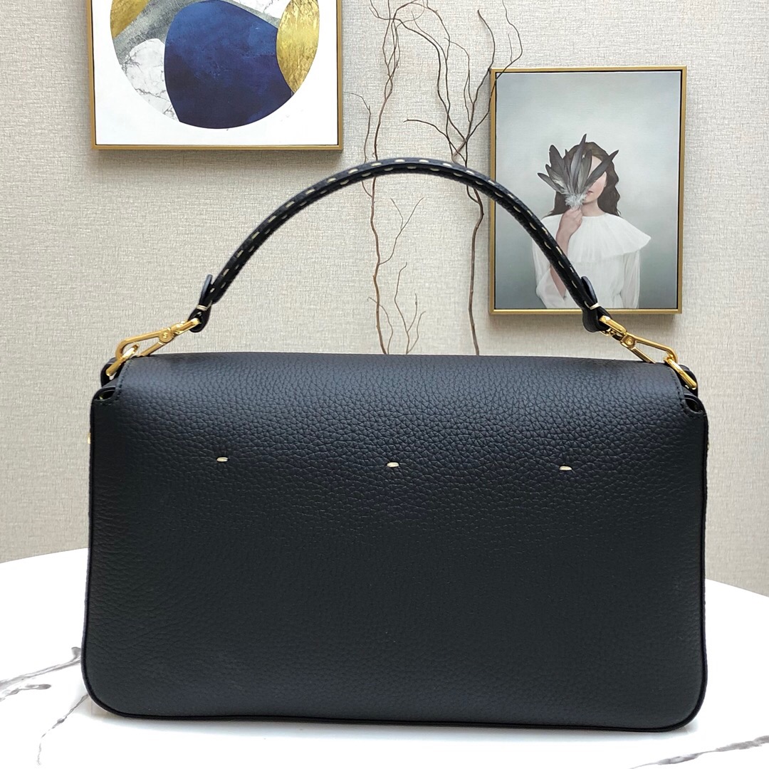 F**di large 1997 baguette leather black 33 x 18 x 5.5 cm