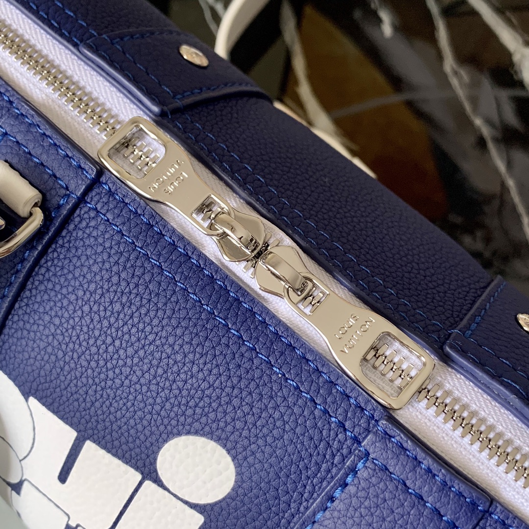 l0vis Vvtt0n city keepall graphic leather blue m58747 27 x 17 x 13 cm