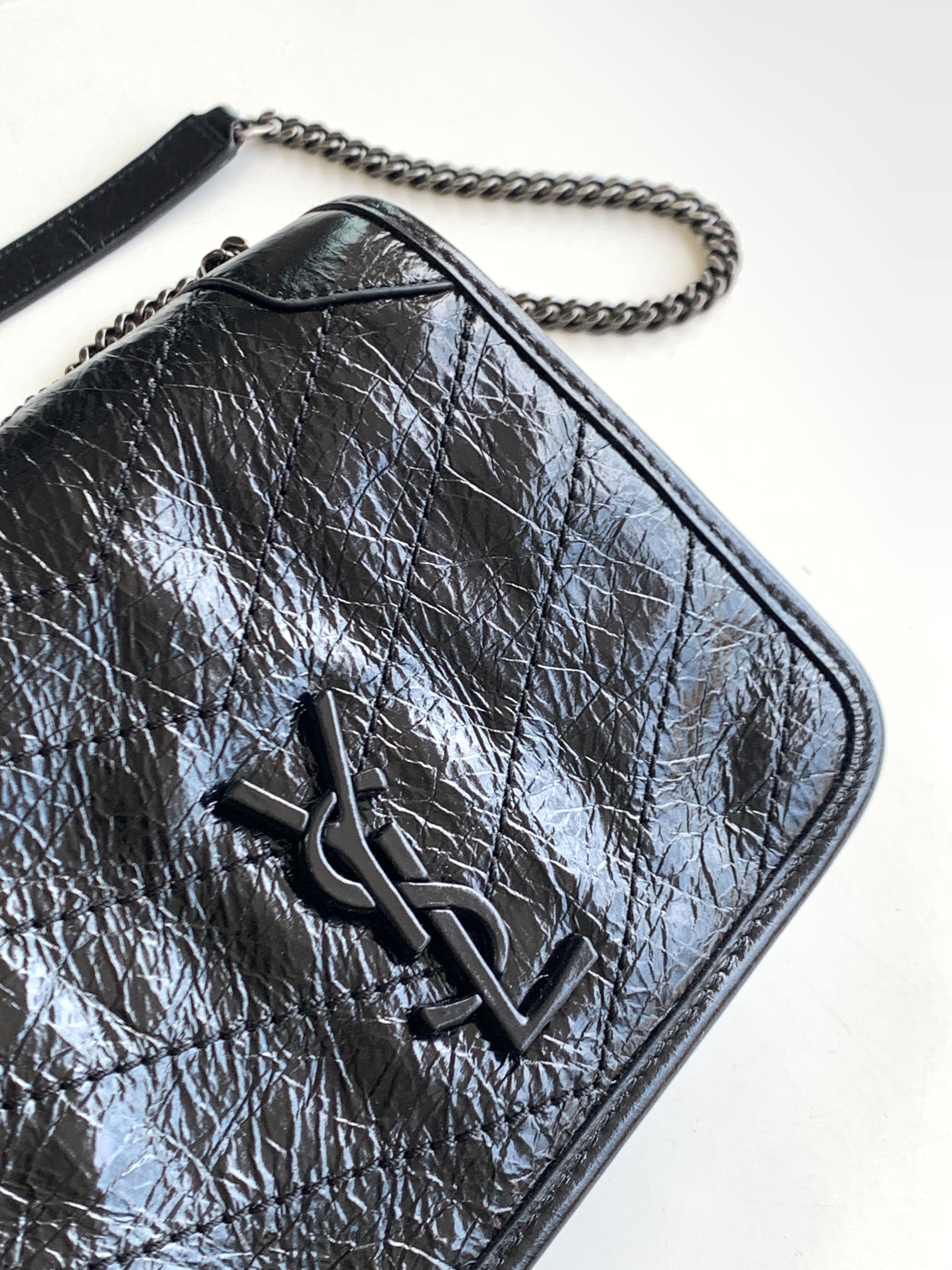 Y51 niki quilted crossbody bag leather black 583103 19 x 15 x 6 cm