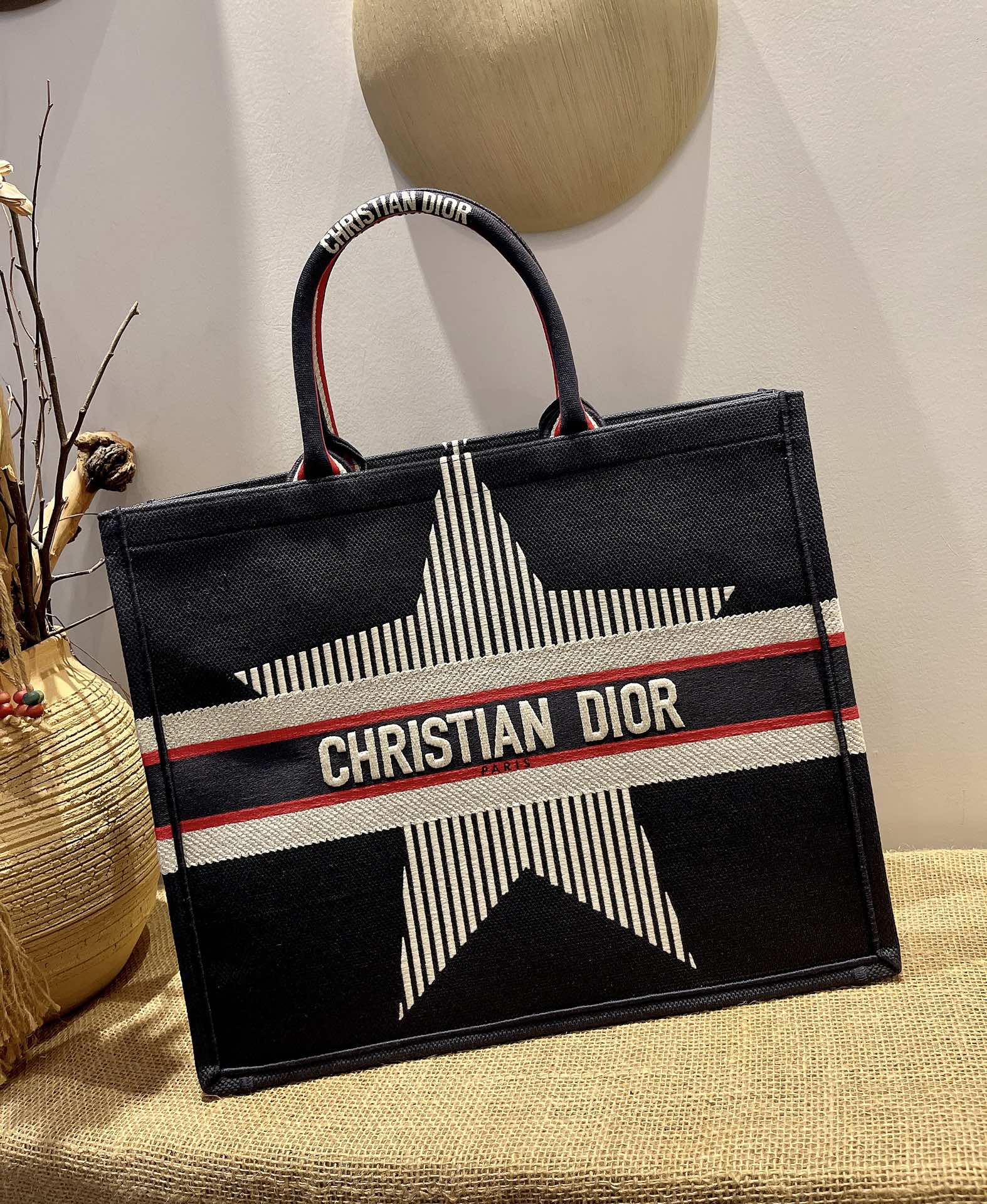 D10r D10ralps book tote black three-tone embroidery m1286 41.5 cm