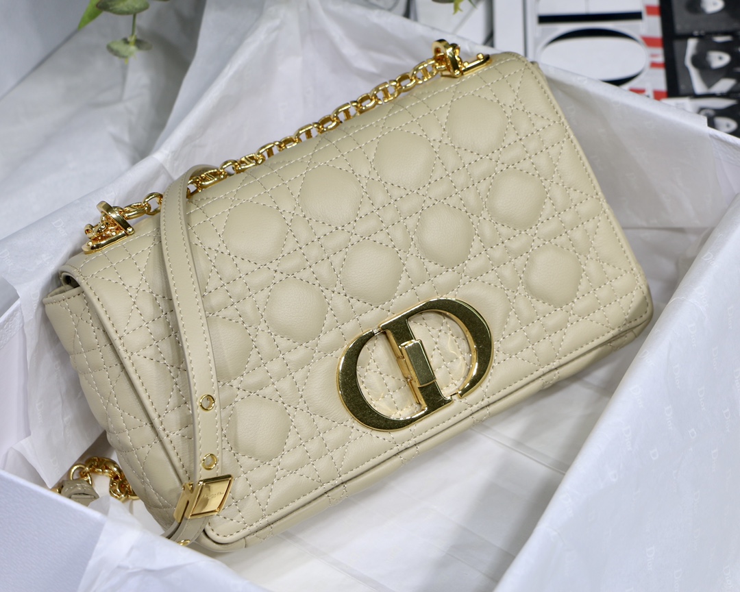 d10r medium caro bag S*pple cannage calfskin cream m9242 25.5 x 15.5 x 8 cm